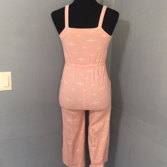 One piece,kids pink and white,button up romper - Picture 2 of 4